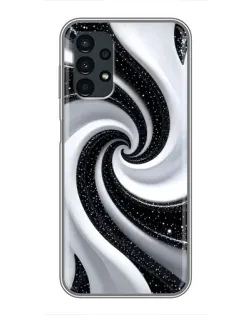 Чохол для Samsung Galaxy A13 (4G) з картинкою «Чорно-біла спіраль»