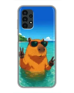 Чехол для Samsung Galaxy A13 (4G) с картинкой «Морская капибара»
