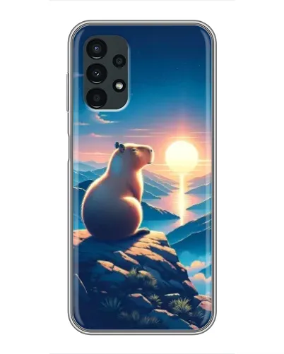 Чехол для Samsung Galaxy A13 (4G) с картинкой «Закат солнца с капибарой» Чехол для Samsung Galaxy A13 (4G) с картинкой «Закат солнца с капибарой»
