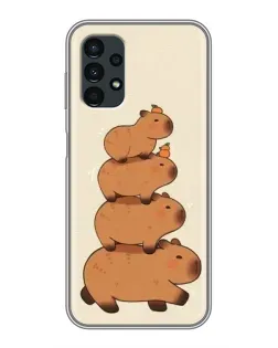 Чехол для Samsung Galaxy A13 (4G) с картинкой «Башня из капибар»
