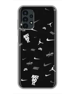 Чехол для Samsung Galaxy A13 (5G) с картинкой «Nike Black Pattern»