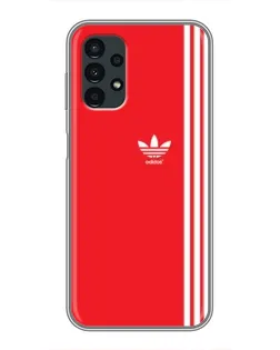 Чехол для Samsung Galaxy A13 (5G) с картинкой «Красный минимализм Adidas»