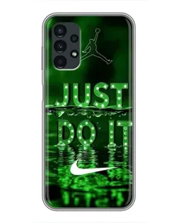 Чехол для Samsung Galaxy A13 (5G) с картинкой «Зеленый неоновый Nike»
