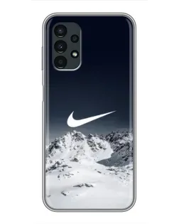 Чехол для Samsung Galaxy A13 (5G) с картинкой «Nike — зимние горы»