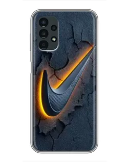 Чехол для Samsung Galaxy A13 (5G) с картинкой «Объемный логотип Найк»