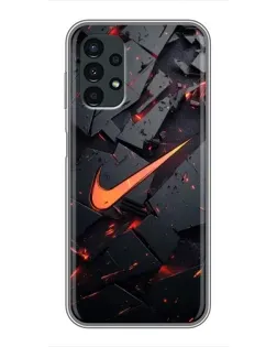 Чехол для Samsung Galaxy A13 (5G) с картинкой «Nike — эффект разломов»