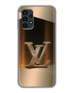 Чехол для Samsung Galaxy A13 (5G) с картинкой «LV — золотое сияние»