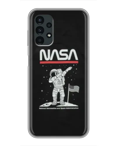 Чехол для Samsung Galaxy A13 (5G) с картинкой «NASA — шагаем по Луне»