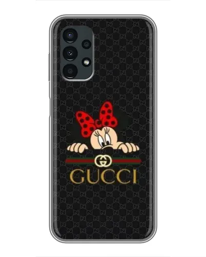 Чехол для Samsung Galaxy A13 (5G) с картинкой «Минни Маус Gucci — черный»