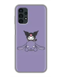 Чехол для Samsung Galaxy A13 (5G) с картинкой «Kuromi на лиловом фоне»