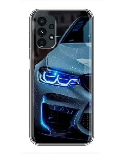 Чехол для Samsung Galaxy A13 (5G) с картинкой «Взгляд BMW с синими фарами»