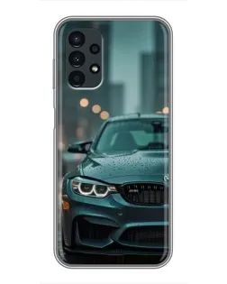 Чехол для Samsung Galaxy A13 (5G) с картинкой «BMW в огнях города»