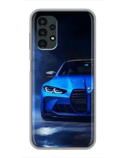 Чехол для Samsung Galaxy A13 (5G) с картинкой «Голубая BMW M4»