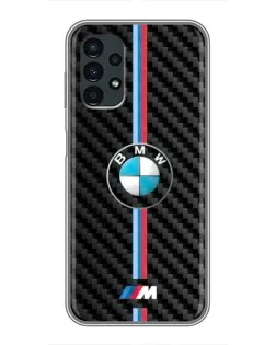 Чехол для Samsung Galaxy A13 (5G) с картинкой «Эмблема BMW и карбон»