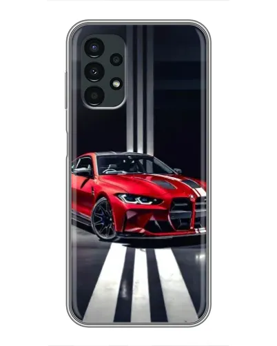Чехол для Samsung Galaxy A13 (5G) с картинкой «Красная BMW на дороге»