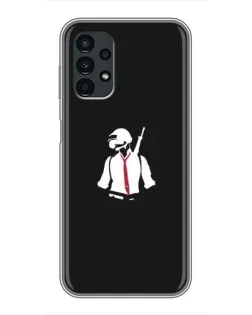Чехол для Samsung Galaxy A13 (5G) с картинкой «PUBG — силуэт воина»