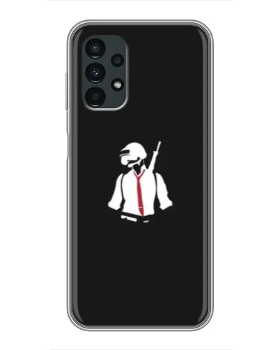 Чехол для Samsung Galaxy A13 (5G) с картинкой «PUBG — силуэт воина»