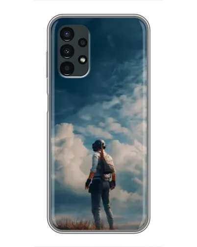 Чехол для Samsung Galaxy A13 (5G) с картинкой «Герой PUBG на скале»