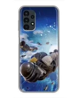 Чехол для Samsung Galaxy A13 (5G) с картинкой «Десант PUBG — прыжок»