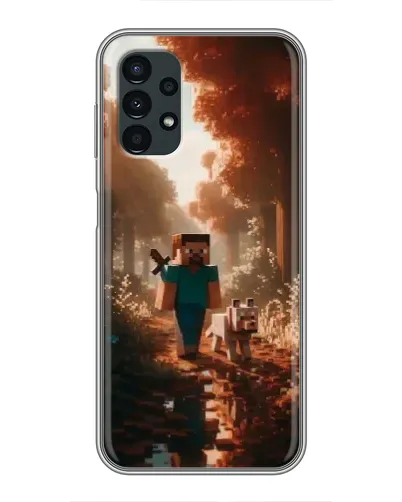 Чехол для Samsung Galaxy A13 (5G) с картинкой «Стив в лесу»