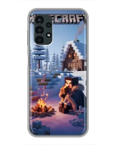 Чехол для Samsung Galaxy A13 (5G) с картинкой «Зимний Minecraft»