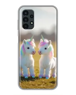Чехол для Samsung Galaxy A13 (5G) с картинкой «Пара единорогов»