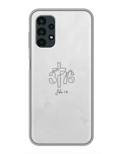Чехол для Samsung Galaxy A13 (5G) с картинкой «Иоанна 3:16 Крест»