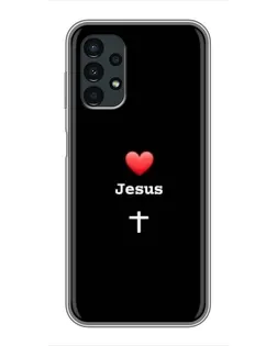 Чехол для Samsung Galaxy A13 (5G) с картинкой «Сердце - Jesus»
