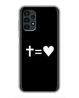 Чехол для Samsung Galaxy A13 (5G) с картинкой «Крест и Сердце»