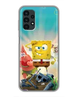 Чехол для Samsung Galaxy A13 (5G) с картинкой «Спанч Боб победитель»