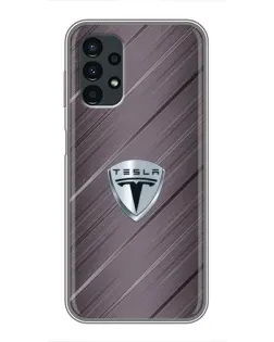 Чехол для Samsung Galaxy A13 (5G) с картинкой «Металлическая текстура Tesla»