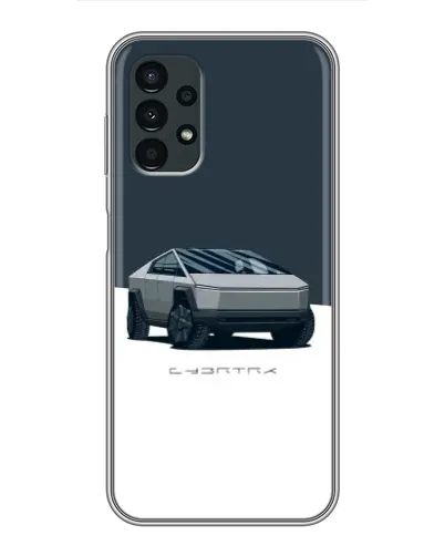 Чехол для Samsung Galaxy A13 (5G) с картинкой «Серебристый Cybertruck Tesla»