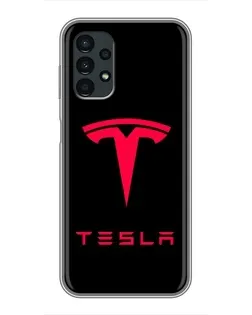 Чехол для Samsung Galaxy A13 (5G) с картинкой «Tesla Red Logo»
