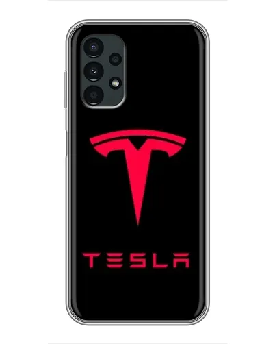 Чехол для Samsung Galaxy A13 (5G) с картинкой «Tesla Red Logo»