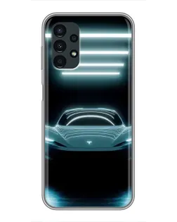 Чехол для Samsung Galaxy A13 (5G) с картинкой «Tesla в неоне»