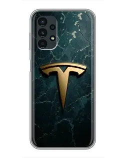 Чехол для Samsung Galaxy A13 (5G) с картинкой «Мраморная Tesla Gold»