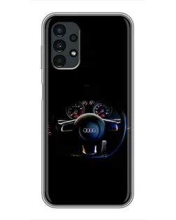 Чехол для Samsung Galaxy A13 (5G) с картинкой «Салон Audi — руль»