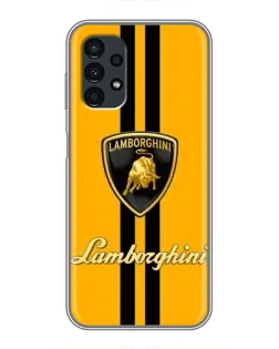 Чехол для Samsung Galaxy A13 (5G) с картинкой «Lamborghini Stripe желтый»