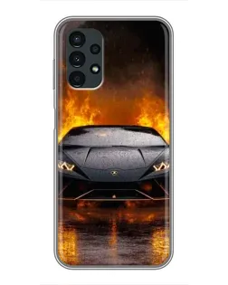 Чехол для Samsung Galaxy A13 (5G) с картинкой «Lamborghini в огне»