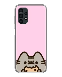 Чехол для Samsung Galaxy A13 (5G) с картинкой «Pusheen и печенье»