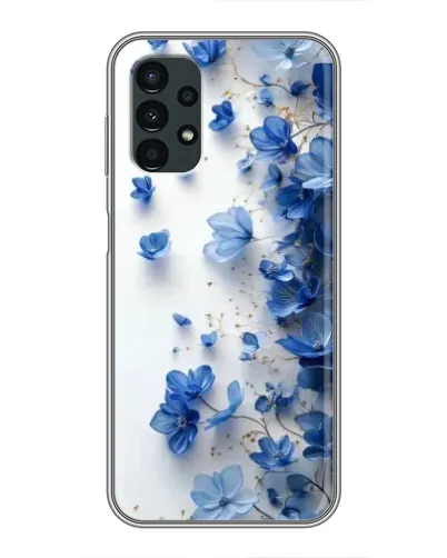Чехол для Samsung Galaxy A13 (5G) с картинкой «Голубой цветочный каскад»