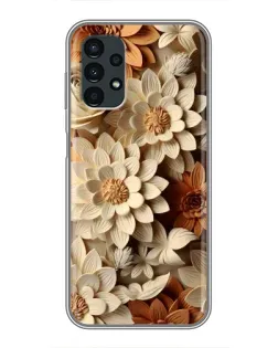Чехол для Samsung Galaxy A13 (5G) с картинкой «Бежевый флористический декор»