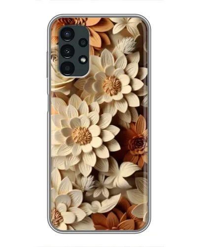 Чехол для Samsung Galaxy A13 (5G) с картинкой «Бежевый флористический декор»