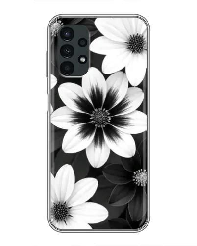 Чехол для Samsung Galaxy A13 (5G) с картинкой «Монохромные астры»