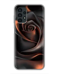 Чехол для Samsung Galaxy A13 (5G) с картинкой «Шелковая черная роза»