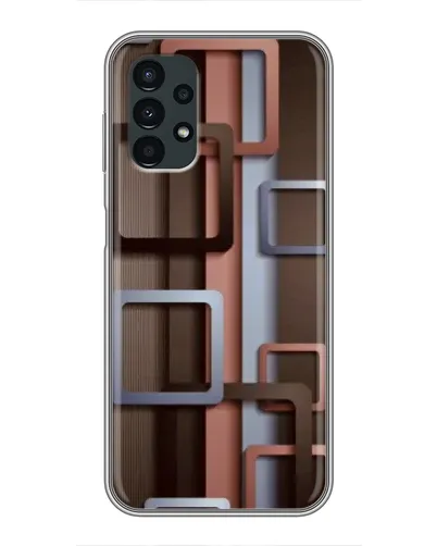 Чехол для Samsung Galaxy A13 (5G) с картинкой «Коричневые объемные квадраты»