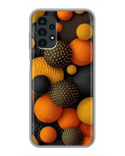Чехол для Samsung Galaxy A13 (5G) с картинкой «Объемные оранжевые сферы»