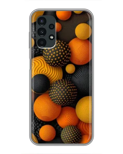 Чехол для Samsung Galaxy A13 (5G) с картинкой «Объемные оранжевые сферы»
