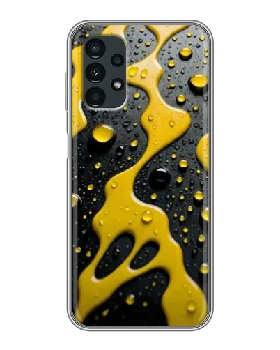 Чехол для Samsung Galaxy A13 (5G) с картинкой «Жидкое желтое золото»