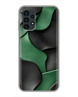Чехол для Samsung Galaxy A13 (5G) с картинкой «Зеленые кожаные волны»